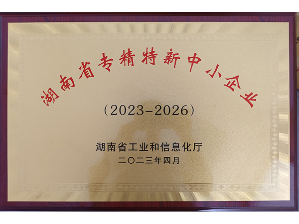 湖南省專(zhuān)精特新中小企業(yè)